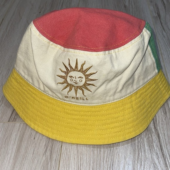 NWT O'Neill Piper Womens Cotton Canvas Bucket Hat SAHARA Sun Summer Block Color - Picture 1 of 5